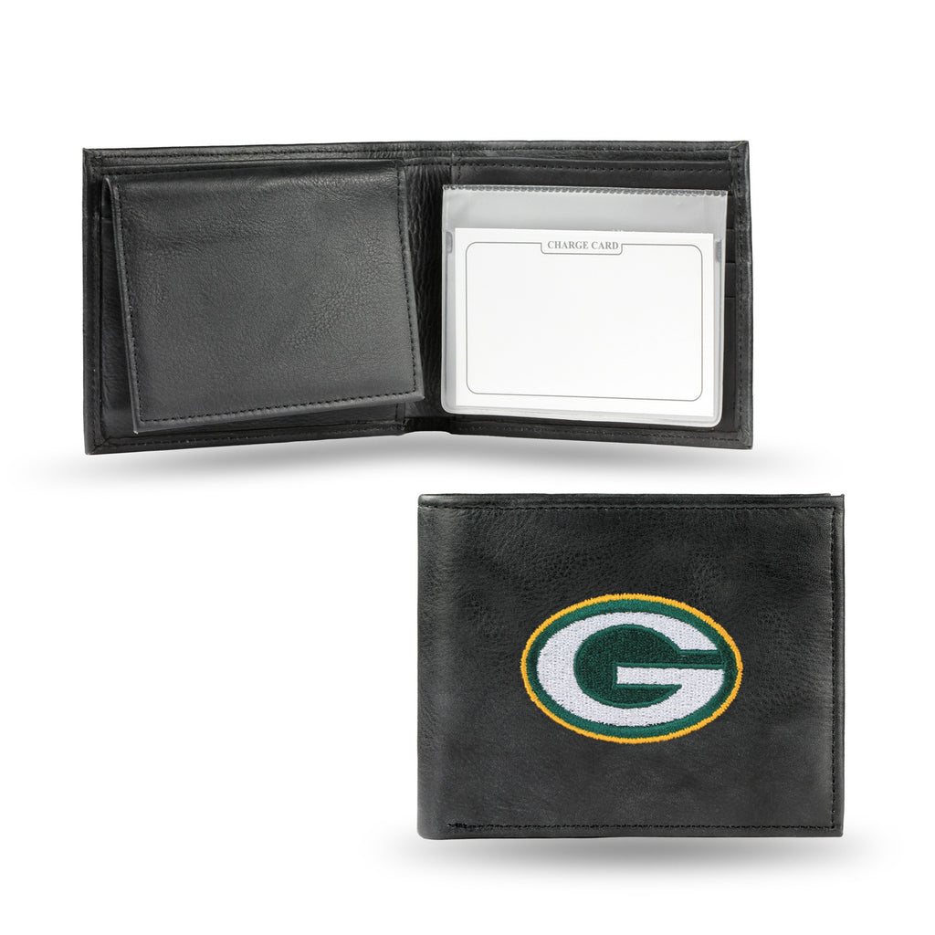 Rico NFL Green Bay Packers Embroidered Billfold Genuine Leather Wallet