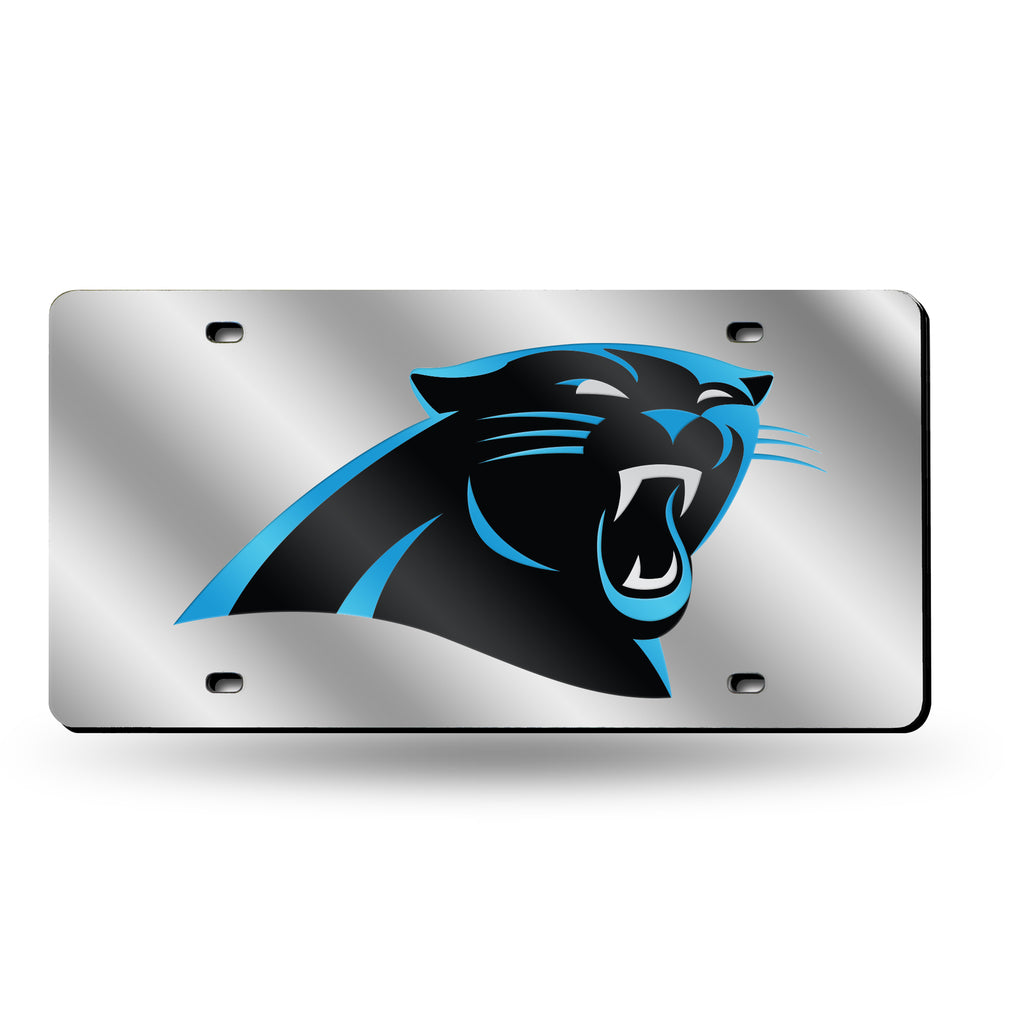 Rico NFL Carolina Panthers Laser Cut Mirror Auto Tag Car License Plate LZS