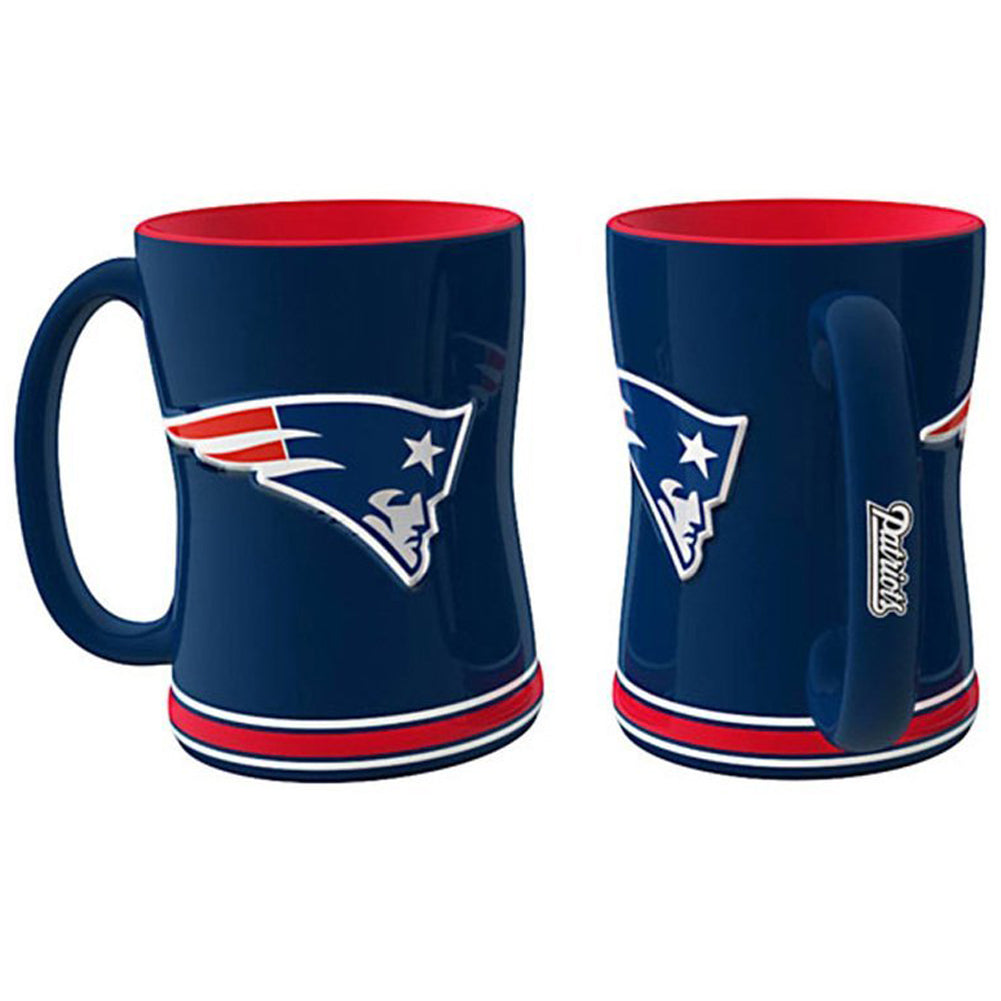 Boelter NFL New England Patriots Sculpted Relief Mug Team Color 14oz
