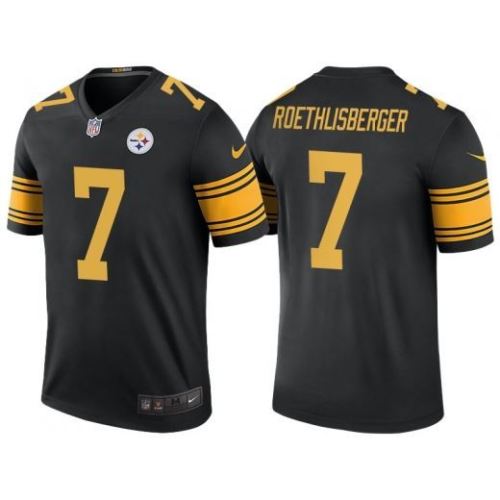 Nike NFL Men's #7 Ben Roethlisberger Pittsburgh Steelers Color Rush Legend Replica Game Jersey