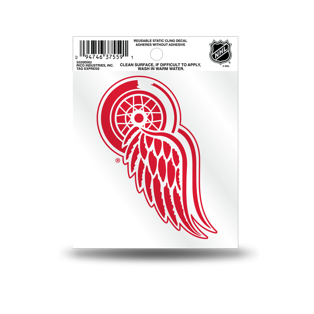 Rico NHL Detroit Red Wings Logo Static Cling Auto Decal Car Sticker Small SS