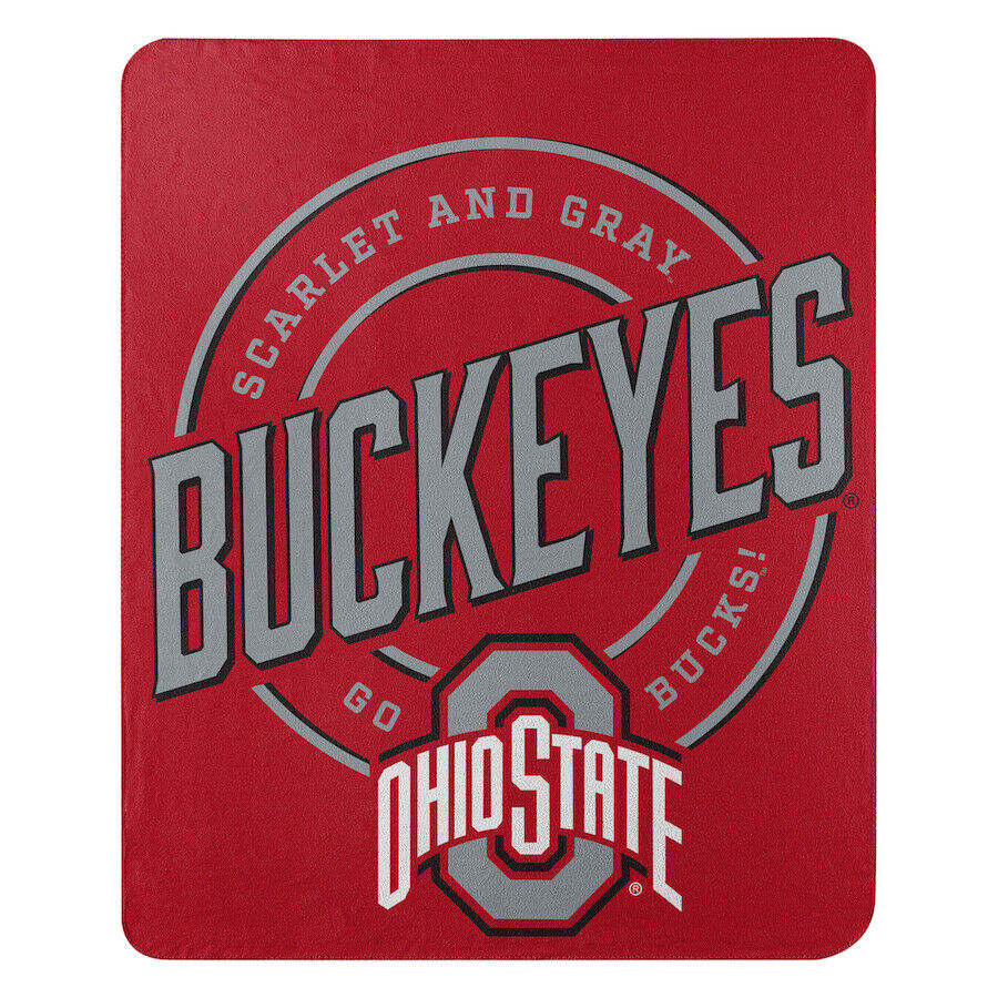 The Northwest Company NCAA Ohio State Buckeyes Campaign Design Fleece Throw Blanket