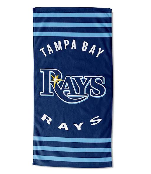 The Northwest Company MLB Tampa Bay Rays Stripes Beach Towel