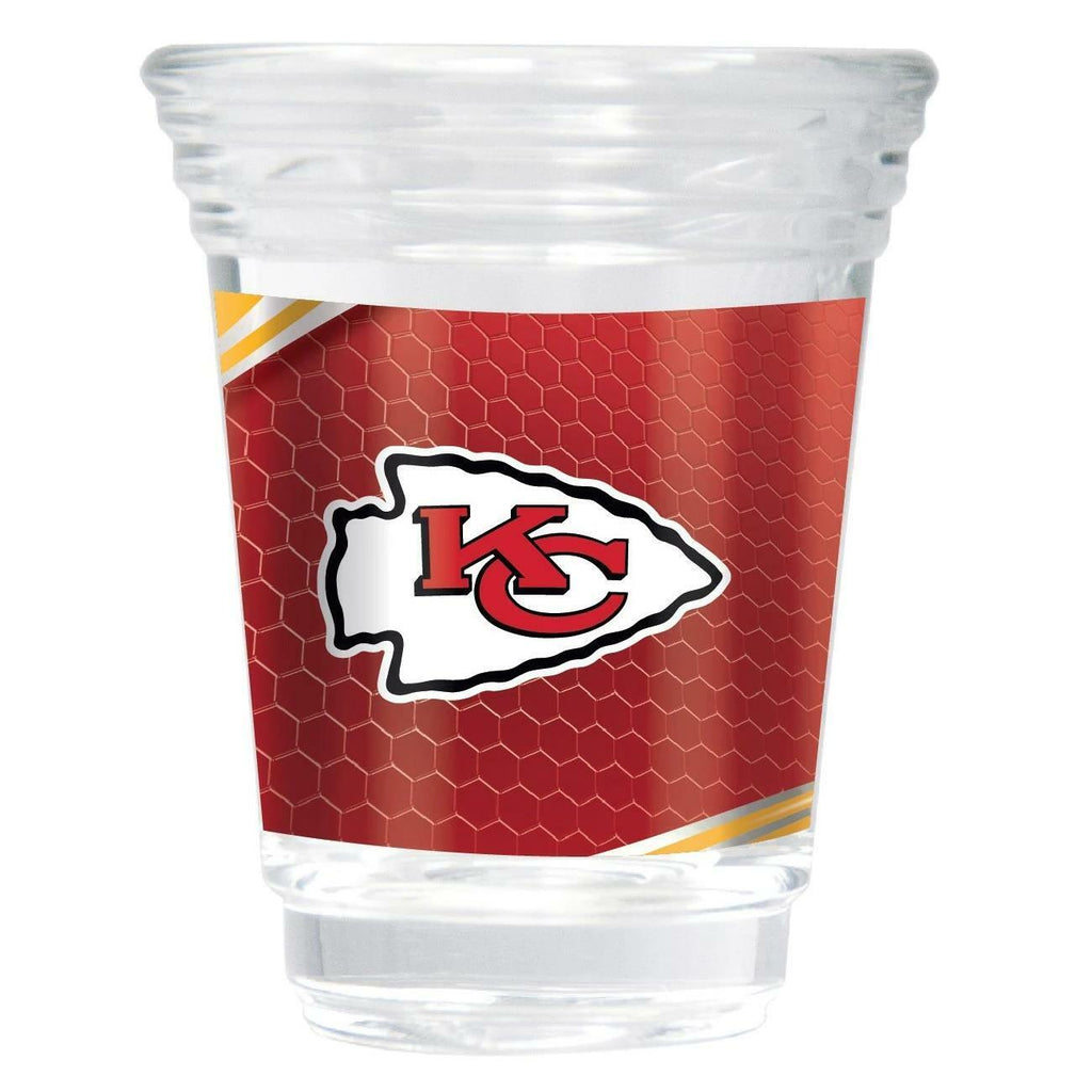 Great American Products NFL Kansas City Chiefs Party Shot Glass w/Metallic Graphics Team 2oz.