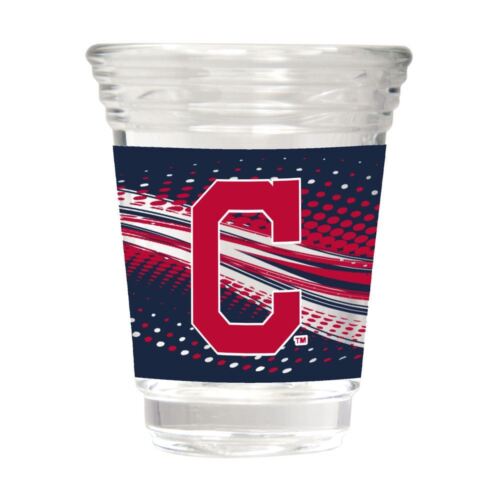 Great American Products MLB Cleveland Indians Party Shot Glass w/Metallic Graphics 2oz.