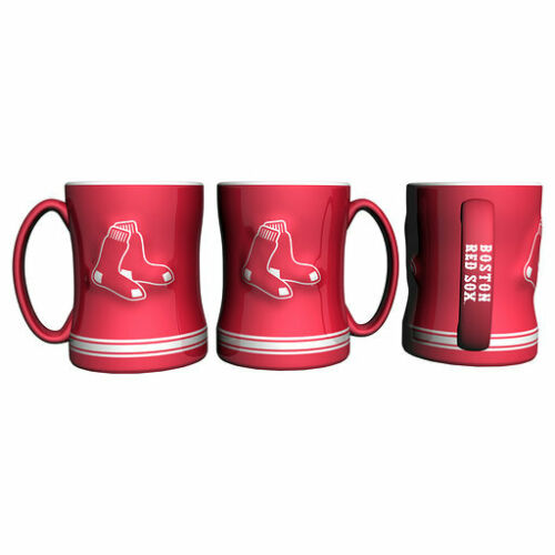 Boelter MLB Boston Red Sox Sculpted Relief Mug Red 14oz
