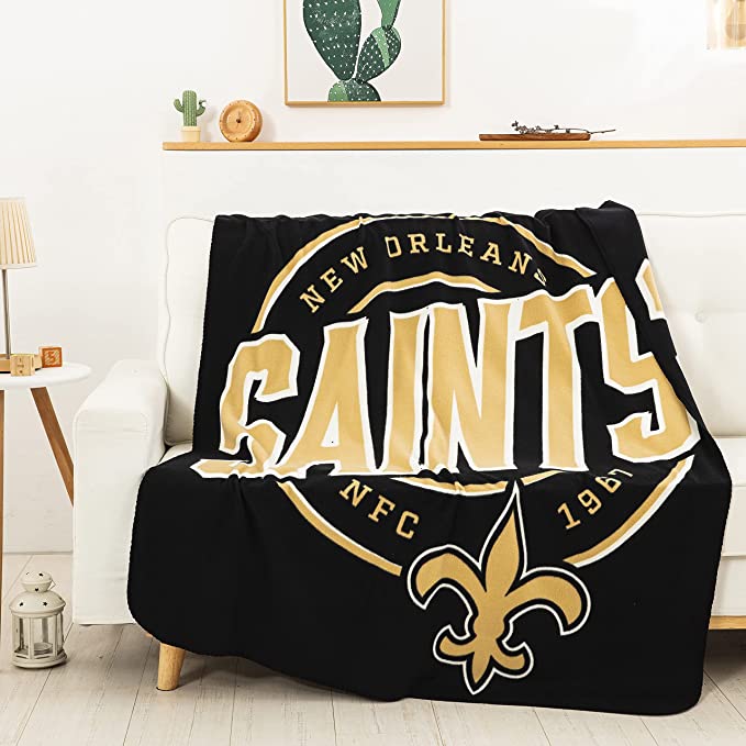 The Northwest Company NFL New Orleans Saints Campaign Design Fleece Throw Blanket
