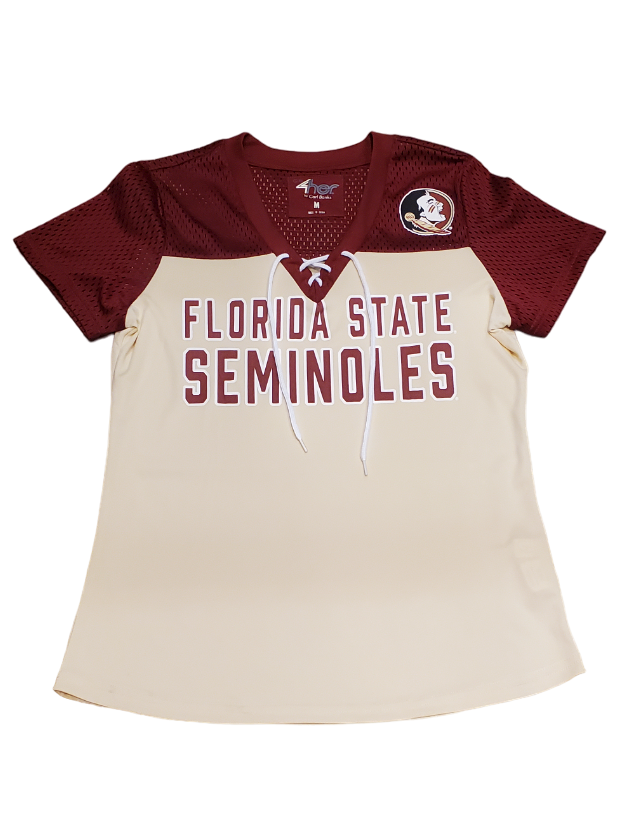 G-III NCAA Women's Florida State Seminoles Shake Down Lace Mesh T-Shirt