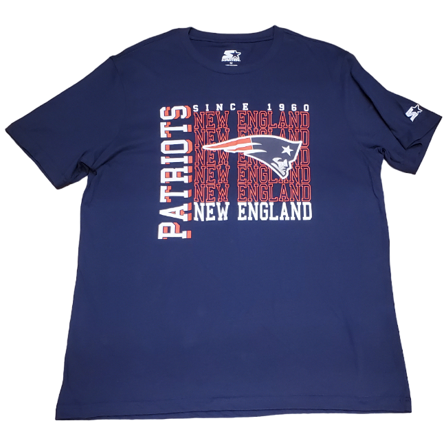 Starter NFL Men's New England Patriots Established Stack T-Shirt