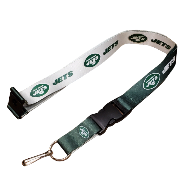 Aminco NFL New York Jets Reversible Lanyard Keychain Badge Holder With Safety Clip