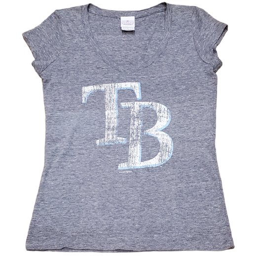 5th & Ocean MLB Women's Tampa Bay Rays Baby Doll Triblend T-Shirt