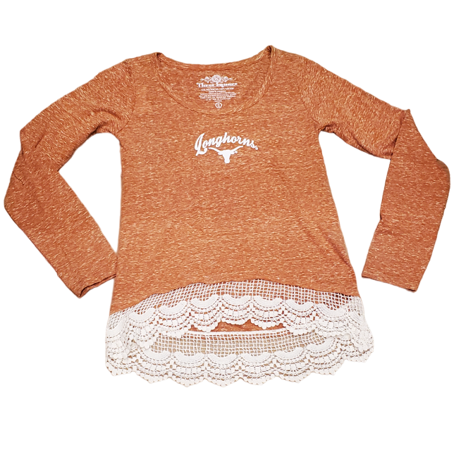 Three Square NCAA Women s Texas Longhorns Bottom Lace Long Sleeve SportZZone