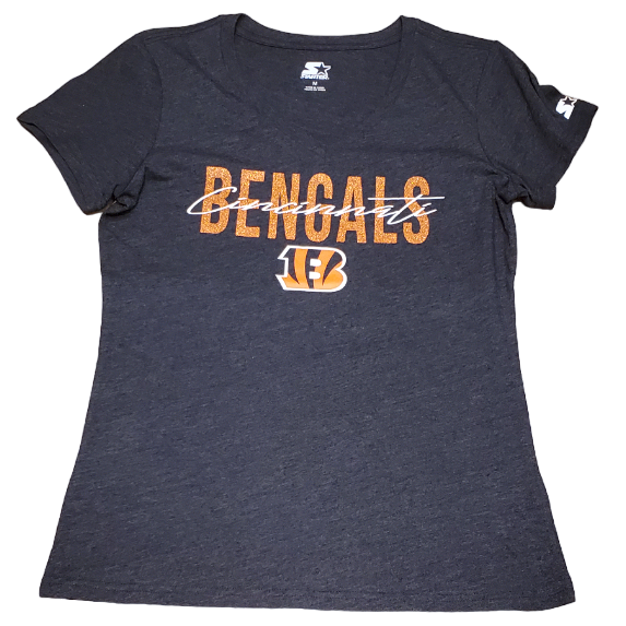 Starter Women's Cincinnati Bengals Short Sleeve Crew Neck Shirt S / White Women Sportswear