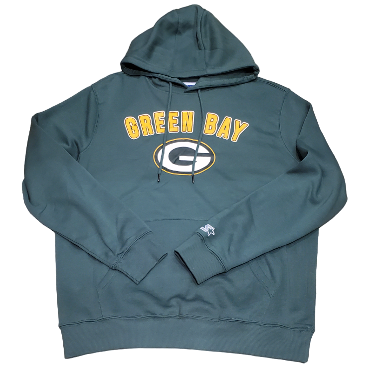 Starter NFL Men's Green Bay Packers Arch Name Fleece Pullover Hoodie ...