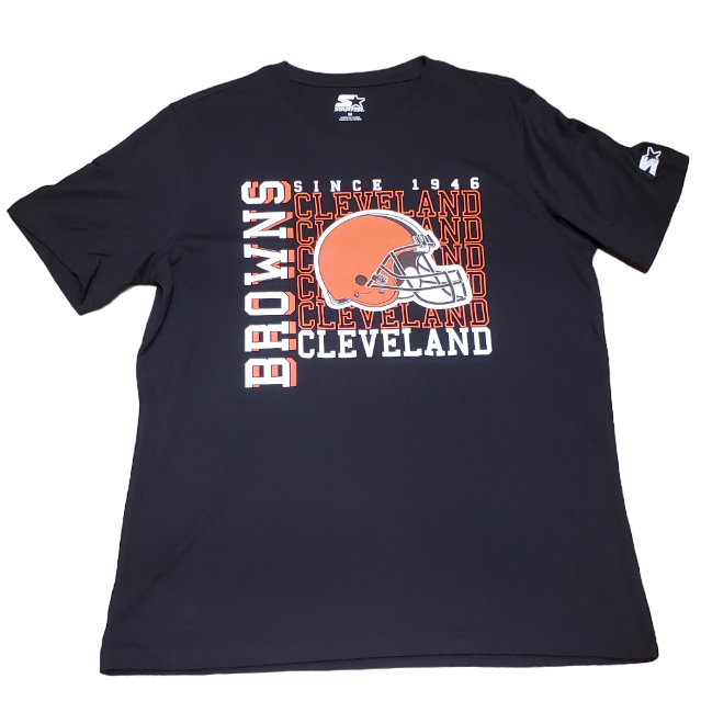 Starter NFL Men's Cleveland Browns Established Stack T-Shirt