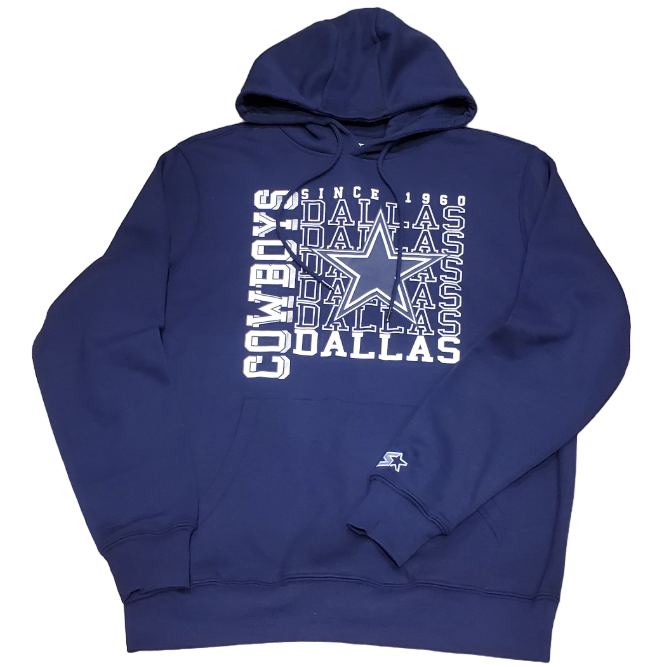 Starter NFL Men's Dallas Cowboys Established Stack Fleece Pullover Hoodie