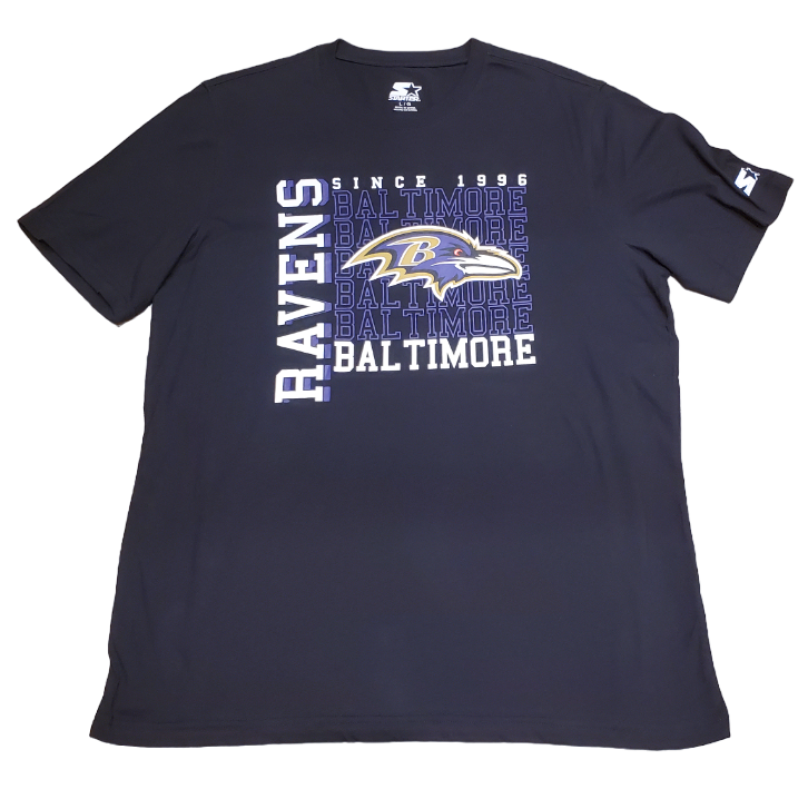 Starter NFL Men's Baltimore Ravens Established Stack T-Shirt