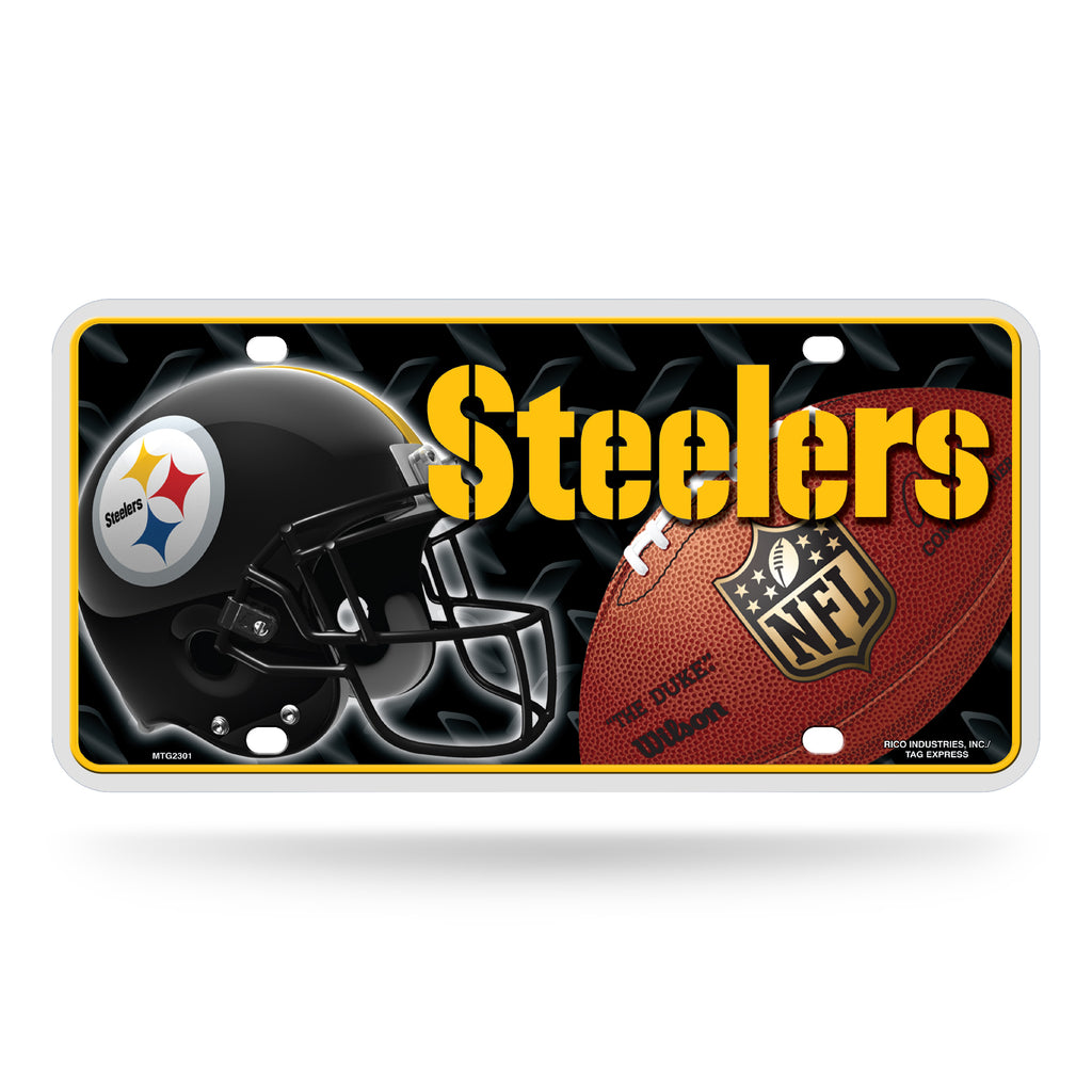 Rico NFL Pittsburgh Steelers Auto Metal Tag Car License Plate MTG