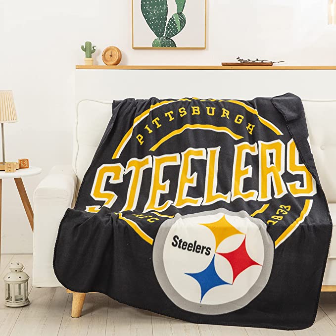 The Northwest Company NFL Pittsburgh Steelers Campaign Design Fleece Throw Blanket