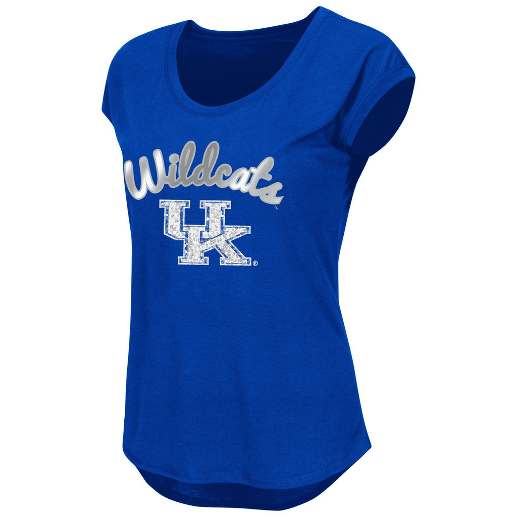 Colosseum NCAA Women's Kentucky Wildcats Sequin Logo T-Shirt