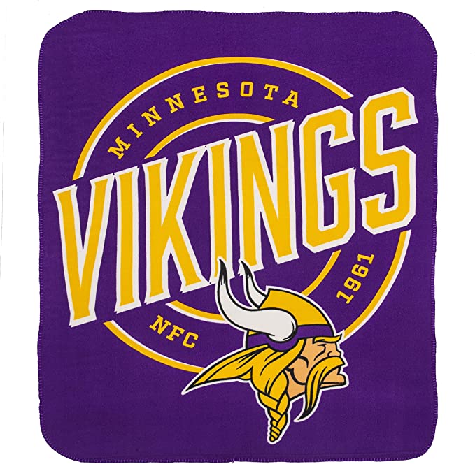 The Northwest Company NFL Minnesota Vikings Campaign Design Fleece Throw Blanket