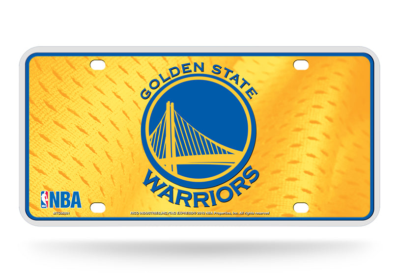 Rico NBA Golden State Warriors Auto Metal Tag Car License Plate MTG