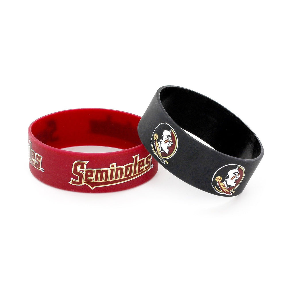 Aminco NCAA Florida State Seminoles 2 Pack Wide Silicone Bracelets